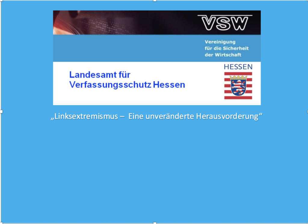4. Veranstaltung LfV Hessen - VSW e.V. mit Unterstützung durch KWK